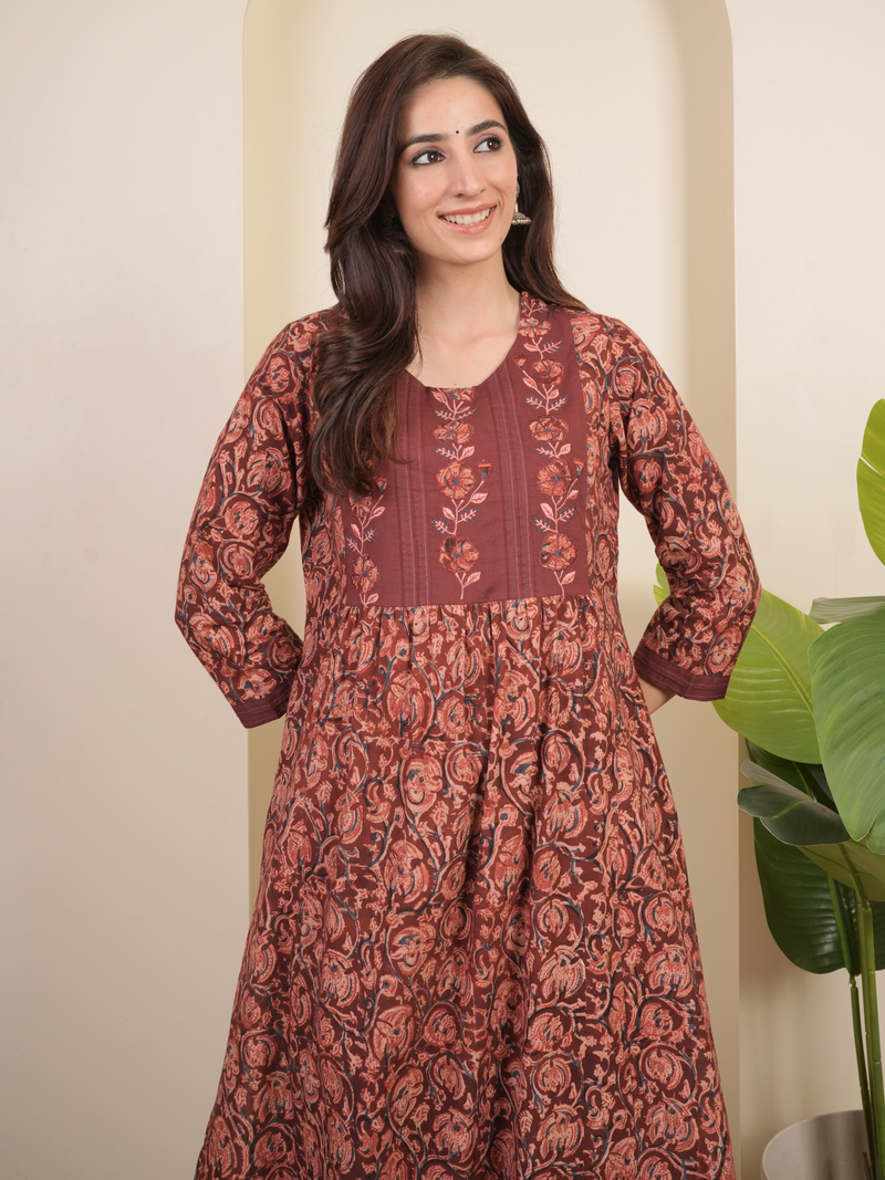 Rust Brown Kurta Pant