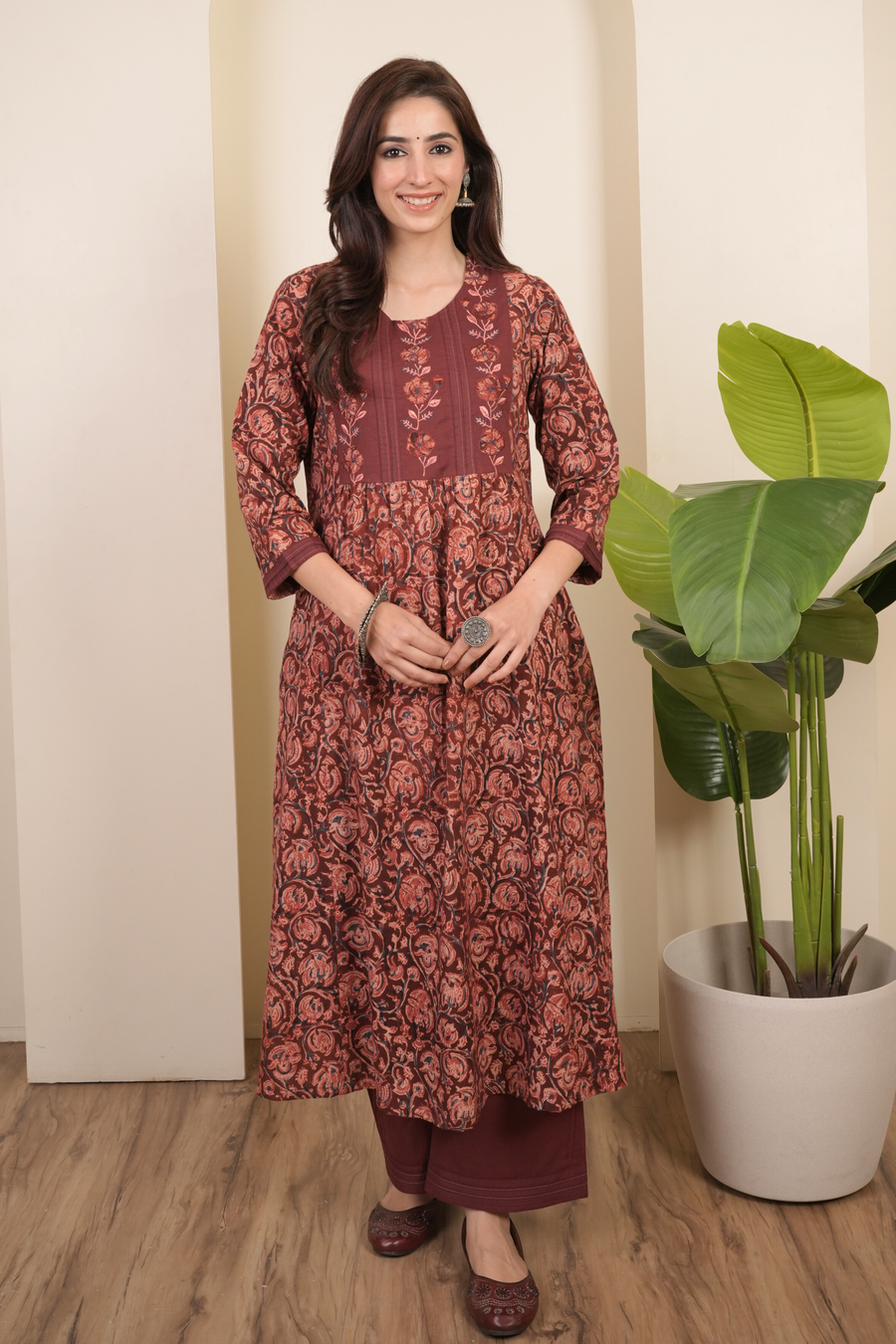 Rust Brown Kurta Pant