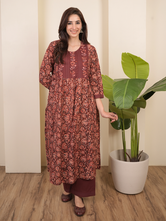 Rust Brown Kurta Pant