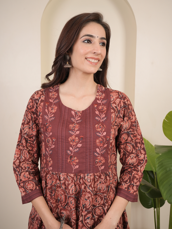 Rust Brown Kurta Pant