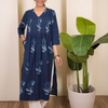 Indigo Cotton Kurta For Women's