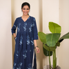 Indigo Cotton Kurta For Women's