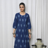 Indigo Cotton Kurta For Women's