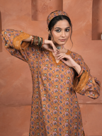 Mustard Viscose Twill Kurta Pant