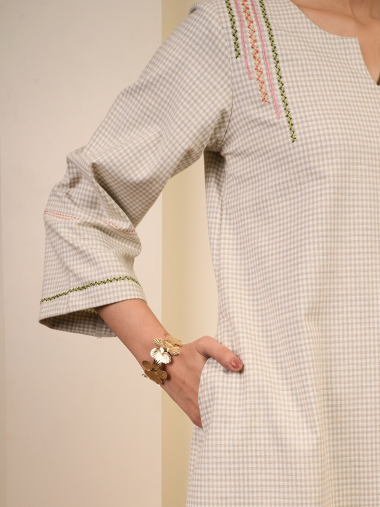 Off-White Woolen Kurta Pant