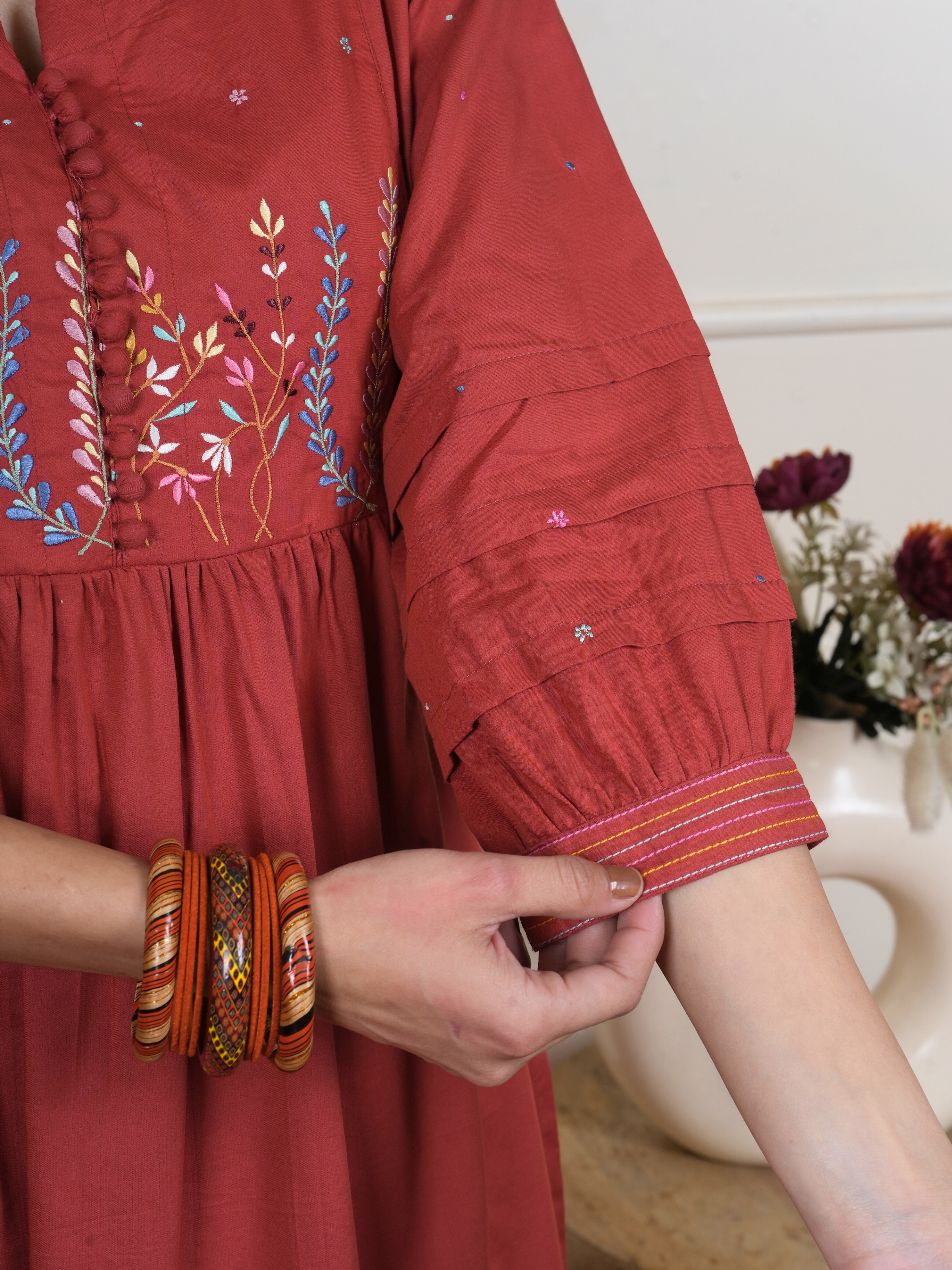 Rust Orange Kurta Pant