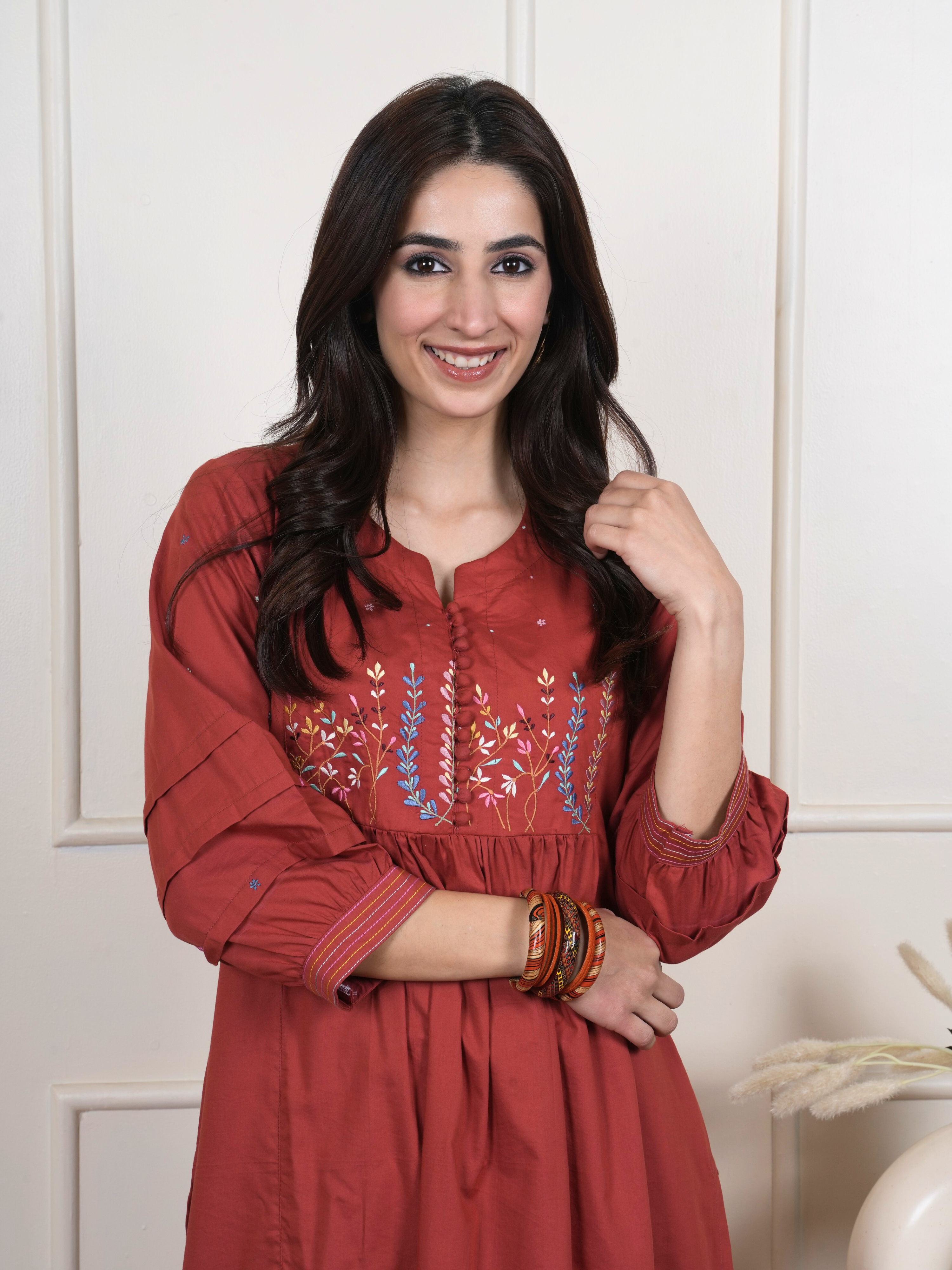 Rust Orange Kurta Pant
